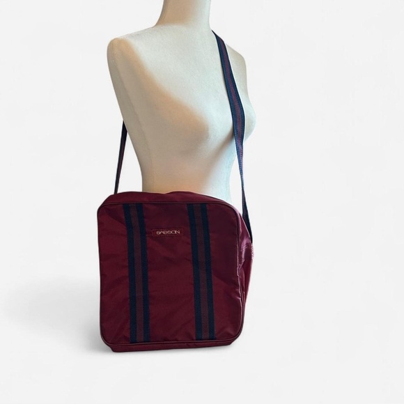 Vintage SASSON Canvas Crossbody Shoulder Tote Bag 1980’s Campus Vibes - Picture 2 of 7